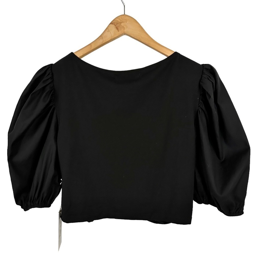REFORMATION Kathryn Cropped Wrap Blouse - Picture 6 of 10